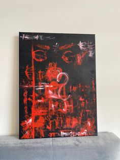 Red abstract art Edgy Painting Ideas On Canvas, Edgy Art Aesthetic, Edgy Painting Ideas, Painting Feelings, Edgy Artwork, Art Aesthetic Painting, Edgy Art, Interior Paintings, Painting Aesthetic