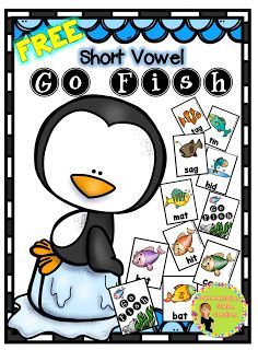 a penguin is standing on top of an iceberg with words that spell out the word go fish