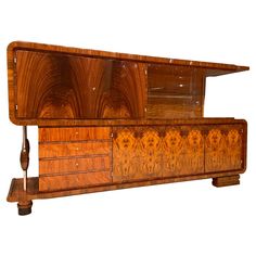 an art deco furniture piece is shown on a white background