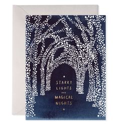 a card with the words starr lights, magic nights written on it