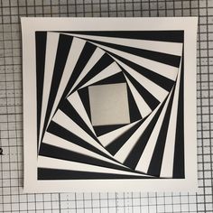 an abstract black and white painting with squares on the bottom, diagonal lines in the middle