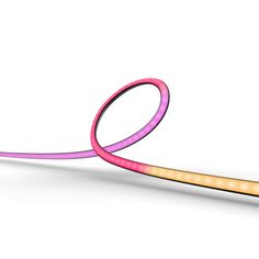 a pair of pink and yellow scissors on a white background