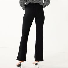 Nwt Nine West Black Bootcut High Rise Sculpting Denim Jeans Women's Sz 8 Nine West Black Sculpting Denim Jeans With Side Slits At The The Ankles. Straight Through The Hips & Thighs W/ Bootcut Leg Opening. Sculpting Stretch Fabric, Impeccable Stretch & Recovery. Sz 8 Waist 15" Inseam 33" Nine West, Stretch Fabric, Denim Jeans, High Rise, Women Jeans, Women Shopping, Fabric, Color, Black