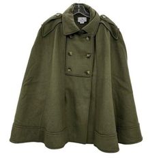 Classic Prep Women's L Victoria Cape Solid Rifle Green Coat Wool Double Breasted Perfect For Mommy & Me Styling Women's L New With Tags Approximate Measurements With Item Laid Flat And Unstretched: Armpit To Armpit 20" Length 27.5" Sick Clothes, Wool Cape Coat, Cape Blazer, Time Clothes, Cashmere Poncho, Knitted Cape, Wool Clothing, Knitted Hood, Green Coat