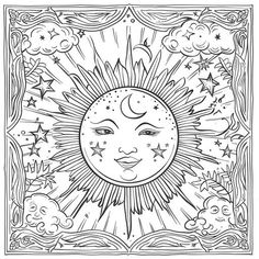 Artistic Skills with Sun Coloring Page 80s Coloring Pages, Group Activities For Adults, Printable Sun, Sun Coloring Pages, Flower Coloring Sheets, Stick Drawings, Pen Art Work, Star Coloring Pages, Coloring Pages Inspirational