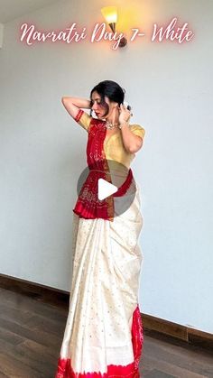 Saree Gujarati Style, Gujarati Saree Style Draping, Gujarati Wedding Saree, Sarees With Belt Style, Saree Lehenga Style Draping, Silk Saree Draping Styles, Saree Draping Styles Wedding, Gujarati Saree Look, Bengali Saree Look