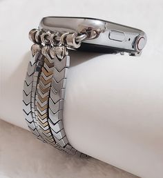 This elegant hand made Apple watch band is suitable for any time and most people. Great choice for lover, family and friends on New Year, Valentine's Day, Mother's Day, Father's Day, Anniversary, Birthday, Christmas, Thanksgiving or daily life. Made from real natural stones these stunning bands are compatible with all generations of Apple Watches.  Apple Watch Band, Silver & Gold color Hematite Apple Watch strap woman, bloodstone Watch Bands ■ This watch band is handcrafted. This watch band is m Apple Watch Straps Women, Watches Apple, Apple Watch Bands Fashion, Apple Watch Wristbands, Apple Watch Bands Women, Apple Watch Leather Strap, Apple Watch Bracelets, Watch Band Bracelet, Gold Apple Watch