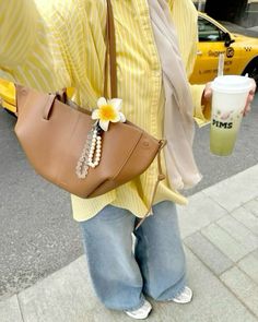 Some Outfit Ideas, Yellow Bag Outfit Summer, Yellow Shirt With Jeans, Hijab Shirt Outfit, Yellow Shirt Outfit Hijab, Modest Summer Outfits Jeans, Yellow T Shirt Outfit, Jeans Hijab Outfit, How To Style A Shirt