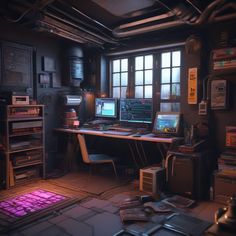 Awesome fuzetup art showing setup Tech Savvy Aesthetic, Art Gadgets, Original Characters