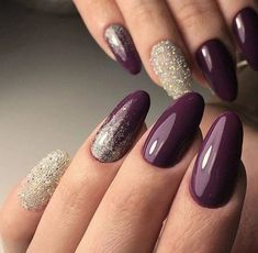 Ongles Gel Violet, Dark Purple Nails, Plum Nails, Manicure Colors, Fall Manicure, Purple Nail Designs, Best Nail Art Designs, Super Nails, Dark Nails