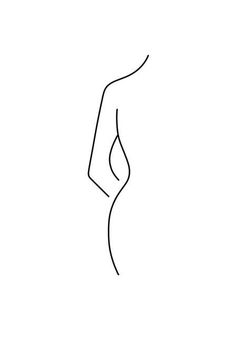 a line drawing of a woman's torso