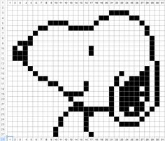 a cross stitch pattern with the shape of a cat's head in black and white