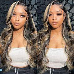 PRICES MAY VARY. Material: 13x4 highlight body wave lace front wigs human hair, FB/27 blonde wigs, 100% Brazilian Human Hair wigs, Collect from Young Girls, Can be dyed and re-straightened and curled. No Shedding and Tangle Free FB/27 Colored blonde wig: Highlight Balayage blonde wig glue, The perfect blend of gold and black to suit all skin tones and clothing styles and occasions, the highlight position will maintain the perfect line no matter how you separate, and the highlight position can be Highlight Lace Front Wig, Trendy Wigs, Best Hair Dye, Human Hair Wigs Blonde, Virgin Hair Wigs, Honey Blonde Hair, Remy Human Hair Wigs, Wave Wig, Colored Wigs