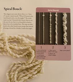 there are several different types of necklaces in this book, and one is labeled spiral bouce