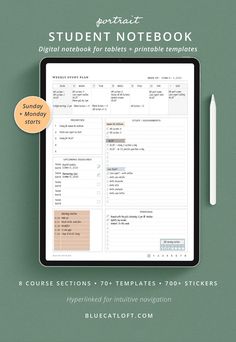 Goodnotes Student Planner, Digital Study Planner Template, Home School Assignment Tracker, Hyperlinked Digital College Academic Planner - Etsy College Course Planner, Goodnotes Student Planner, Digital Study Planner, Study Planner Template, Study Planner Free, Exam Planner, Essay Planner, Assignment Tracker, Digital Planner For Goodnotes