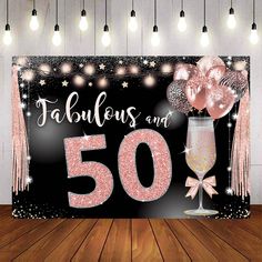 a black and pink 30th birthday backdrop with balloons