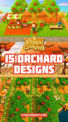 an animal crossing game is shown in two different screens, one showing the farm and the other