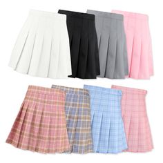 Harajuku fashion new lattice pleated skirt Cute Skirt Outfits, Kawaii Fashion Outfits, Pleated Skirts, Kawaii Clothes, Really Cute Outfits, Cute Skirts, Harajuku Fashion, Teen Fashion Outfits, Skirt Outfits