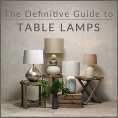 the table lamps are all different colors and sizes, but there is no one in them