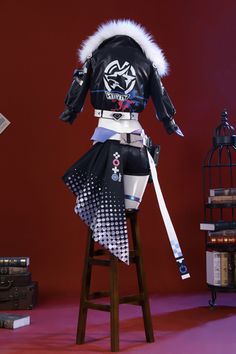 Includes: Jacket, pants, vest, gloves x2, left leg dagger, neck accessories, right leg strap, hairpins x2, hair accessories, waist props, belt props, left collar logo
Material: Gradient fabric, soft leather fabric and so on.
Size: Female XS-XXL Star Rail Silver Wolf, Wolf Cosplay, Silver Wolf, Neck Accessories, Short Torso, Logo Material, Honkai Star Rail, Tights Outfit, Star Rail