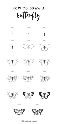 how to draw a butterfly for kids