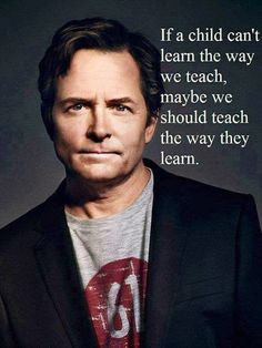 michael j fox with quote on black background