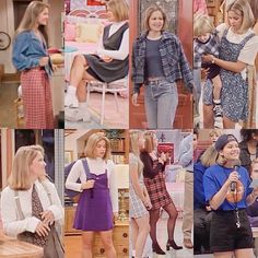 Dj Tanner Full House Outfits, 200s Outfits, 90s Fashion Aesthetic, 90s Theme Party Outfit, Fran Fine Outfits, Throwback Outfits