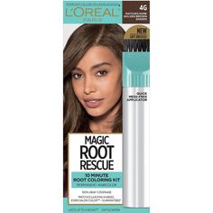 L'Oréal Magic Root Rescue 10 Minute Permanent Coloring Kit | Ulta Beauty Medium Golden Brown, Brown Hair Color Shades, Salon Hair Color, Root Color, Covering Gray Hair, Root Touch Up, Hair Color Shades, Gray Coverage, Permanent Hair Dye