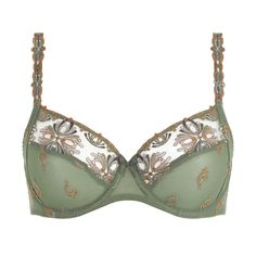 Full-cup bra CHANTELLE Champs Elysées Luxury Bra With Padded Cups, Luxury Underwire Bra With Padded Cups, Luxury Full Cup Bra With Removable Cups, Luxury Padded Bra, Elegant Full Cup Bra With Padded Cups, Elegant Full Cup Bra, Backseam Tights, Green Lily, Secret In Lace