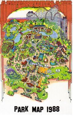 an amusement park map from the early 20th century