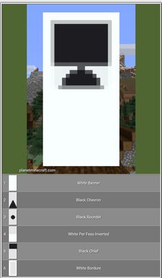 a computer screen with the words minecraft written on it and an image of a monitor