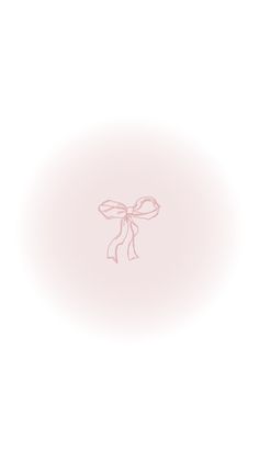 a drawing of a pink bow on a white background