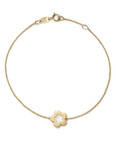 Bloomingdale's Flower Bracelet in 14K Yellow Gold - 100% Exclusive Elegant Yellow Gold Bracelets With Flower Charm, Elegant Yellow Gold Bracelet With Flower Charm, Formal Yellow Gold Flower Bracelet, Wrist Jewelry, Outfit Plan, Exclusive Jewelry, Flower Bracelet, Soft Girl, Cute Jewelry