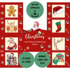 an image of christmas cards with santa claus and other holiday related items on the front