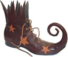 a pair of brown boots with stars on them