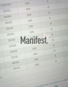 a computer screen with the word manfest on it's left side and an image of