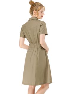 Shop Allegra K for summer safari dress cotton button down collar shirtdress you are looking for, get more women's dresses for yourelf. Order now! Free Returns! Casual Half Sleeve Office Dresses, Casual Short Sleeve Summer Dress For Work, Casual Short Sleeve Knee-length Dress For Daywear, Casual Knee-length Short Sleeve Dress For Daywear, Casual Short Sleeve Knee-length Dress For Work, Casual Knee-length Short Sleeve Dress For Work, Casual Solid A-line Shirt Dress, Casual Solid Shirt Dress With Short Sleeves, Casual Shirt Dress With Short Sleeves