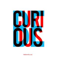 the words curl out are black, red and blue