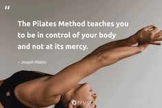 a woman doing yoga poses with a quote from joseph piliers on the image