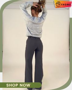 Casual and Stylish General Pants Trousers Outfit, Elegant Pant, Wide Trousers, Jumper Shirt, Pantalon Large, Wide Pants, Wide Legs, Accessories Jacket, Belleza Natural