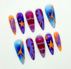 Creative Gel Nails, Crazy Nail Designs, Why Not, Queen Nails, Nails Now, Really Cute Nails, Crazy Nails, Nails Only, Get Nails