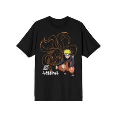 a black t - shirt with the character naruta on it