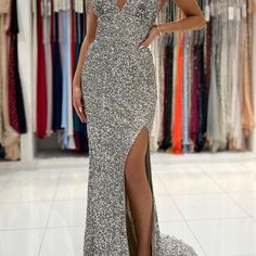 Home · MychicDress · Online Store Powered by Storenvy Silver Prom Dresses, Sequin Prom Dresses Long, Prom Dress Mermaid, Silver Prom Dress, Fantasy Shop, Stunning Prom Dresses, Dress Mermaid, Sequin Prom Dresses, Dress Stores Online