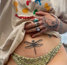 #outfits #outdoor #outdoorsy #influencer #influencerstyle #docmartensstyle #hippie #hippiestyle #boho #bohostyle #trendy #summer #summerstyle #vsco #thrifted #viralpost Tattoos About Feeling Too Much, Bug Back Tattoo, Strange Tattoos, Tattoo Chart, Stomach Tattoo, Bad Choices, Funky Tattoos