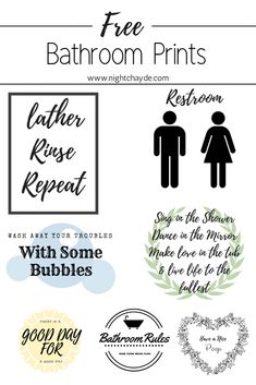 free bathroom printables for mother's day and father's day celebrations