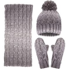 3 In 1 Women Soft Warm Thick Cable Knitted Hat Scarf & Gloves Winter Set Grey/Charcoal Gradient Hand Wash Only Material: Winter Set Includes A Fashionable, Matching Knit Hat, Scarf, & Gloves That Is Great For Guarding Against The Harsh Cold Seasons.The Winter Beanie, Scarf And Mitten Set Made Of Acrylic And Cotton Blend, What's Incredibly Soft, Comfortable And Non-Irritating Fabrics To Give You The Good Feel Size: One Size Fits Most. This Scarf Set Can Be Stretched And Suitable For Most Women De Winter Hat Scarf Gloves, Mermaid Hat, Mens Cashmere Scarf, Trim Scarf, Cable Knit Hat, Winter Set, Chunky Knit Blanket, Fall Scarves, Large Scarf