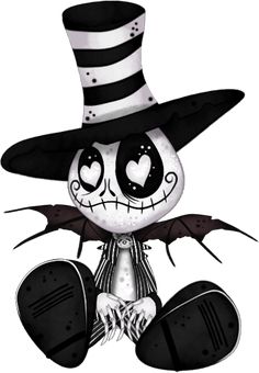 a black and white drawing of a skeleton wearing a top hat