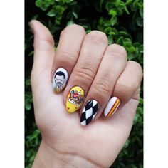 Book Inspired Nails Designs, Freddie Mercury Nails, Queen Nails Band, Queen Band Nails, Mercury Nails, Music Nails, Band Nails, Queen Nails, Nails Inspired