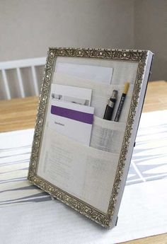 the diy paper organization is displayed in an ornate frame