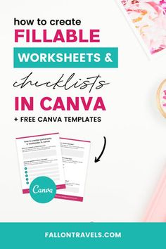 how to create fillable worksheets and checklists in canva with free templates